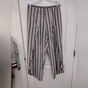 Chic Striped Wide Leg Women's Pants